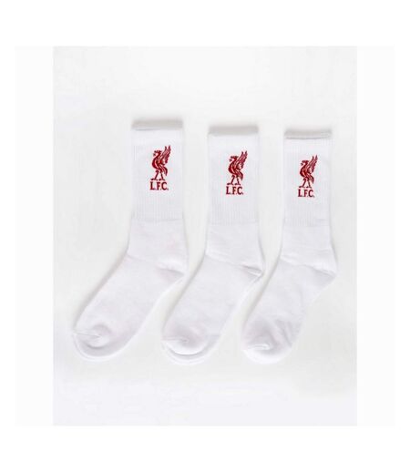 Liverpool FC - Chaussettes de sport - Adulte (Blanc / Rouge) - UTBS3701
