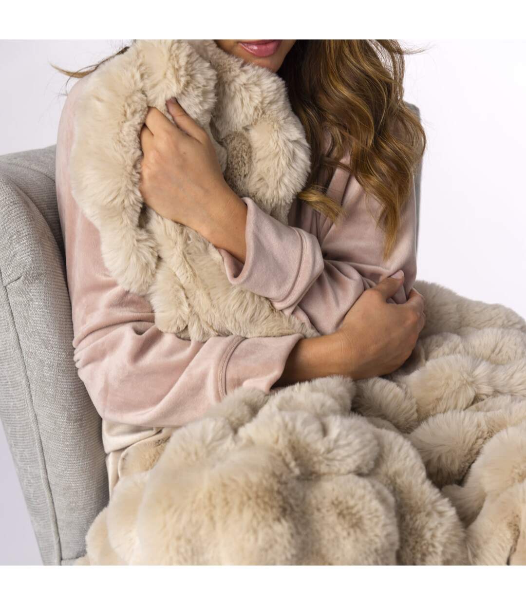 Faux Fur Blanket Extra Soft Cosy Thermal Large Blanket 140x160cm-4