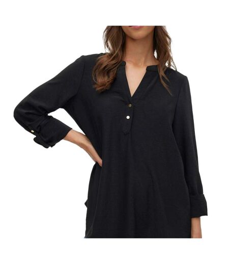 Blouse noire femme vero moda mani - l