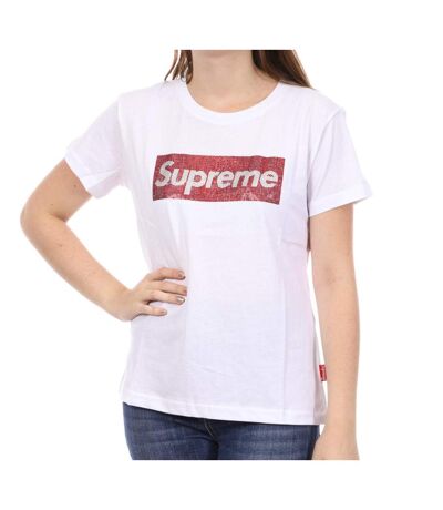 T-shirt Blanc Femme Supreme Grip Celine - S