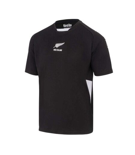 Mens New Zealand Rugby Crew Neck Regular T-shirt Black KooGa