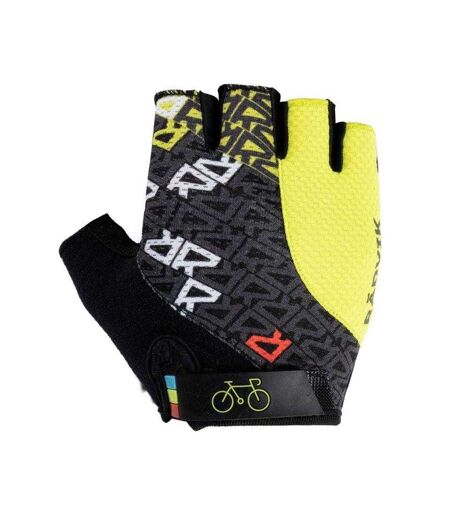 Gants De Cyclisme Motif/style Arrondi Femme Noir Jaune Radvik