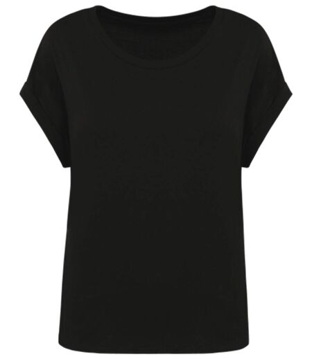 T-shirt écoresponsable manches à revers - Femme - PAT309 - noir