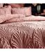 Paoletti Palmeria Velvet Quilted Duvet Cover Set (Blush) - UTRV2144