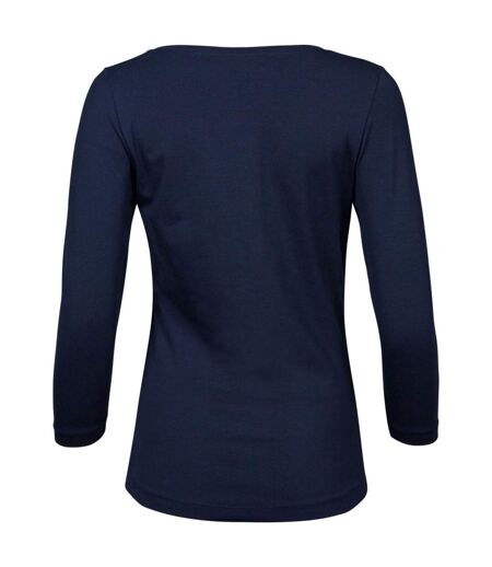 Tee Jays Womens/Ladies Stretch 3/4 Sleeve T-Shirt (Navy) - UTBC5120