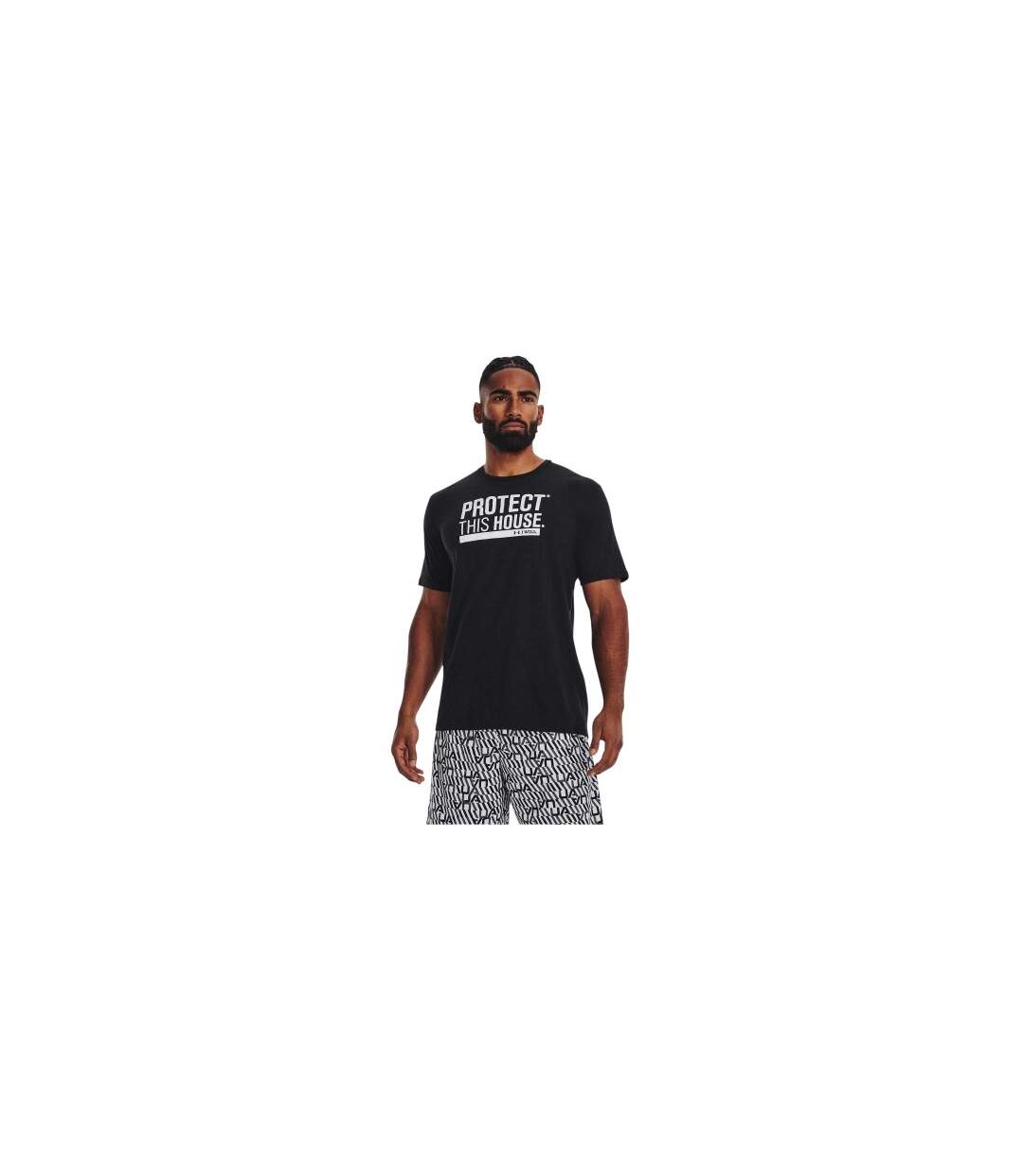 Mens Protect This House Crew Neck T-shirt Black Under Armour-1