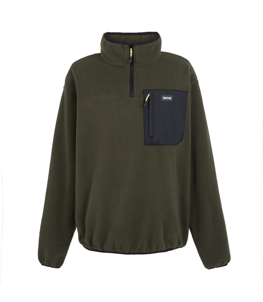 Mens frankie half zip fleece top dark khaki Regatta-1