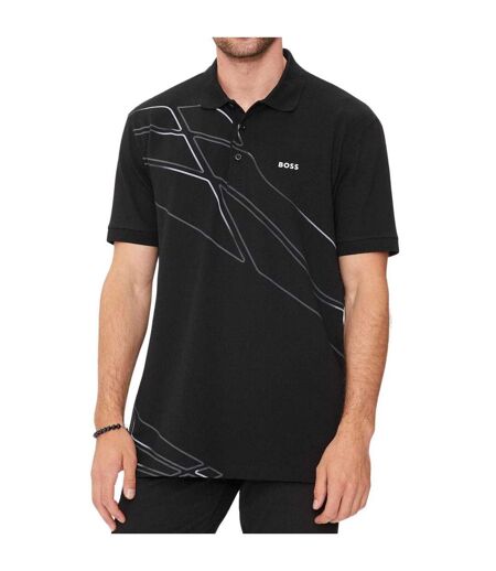 Polo Nero Homme Noir Boss