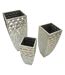 Lot de 3 Vases en Métal Argy 90cm Argent-4