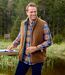 Men's Reversible Padded Gilet - Blue Brown-5