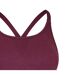Womens/ladies Adjustable Seamless Sports Bra Dark Cherry USA-3