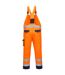 Portwest Mens Dijon Contrast High-Vis Safety Bib And Brace Trouser (Orange/Navy) - UTPW1137