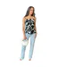 Débardeur Motif/style Imprimé Feuille Femme Noir Blanc AX Paris-4