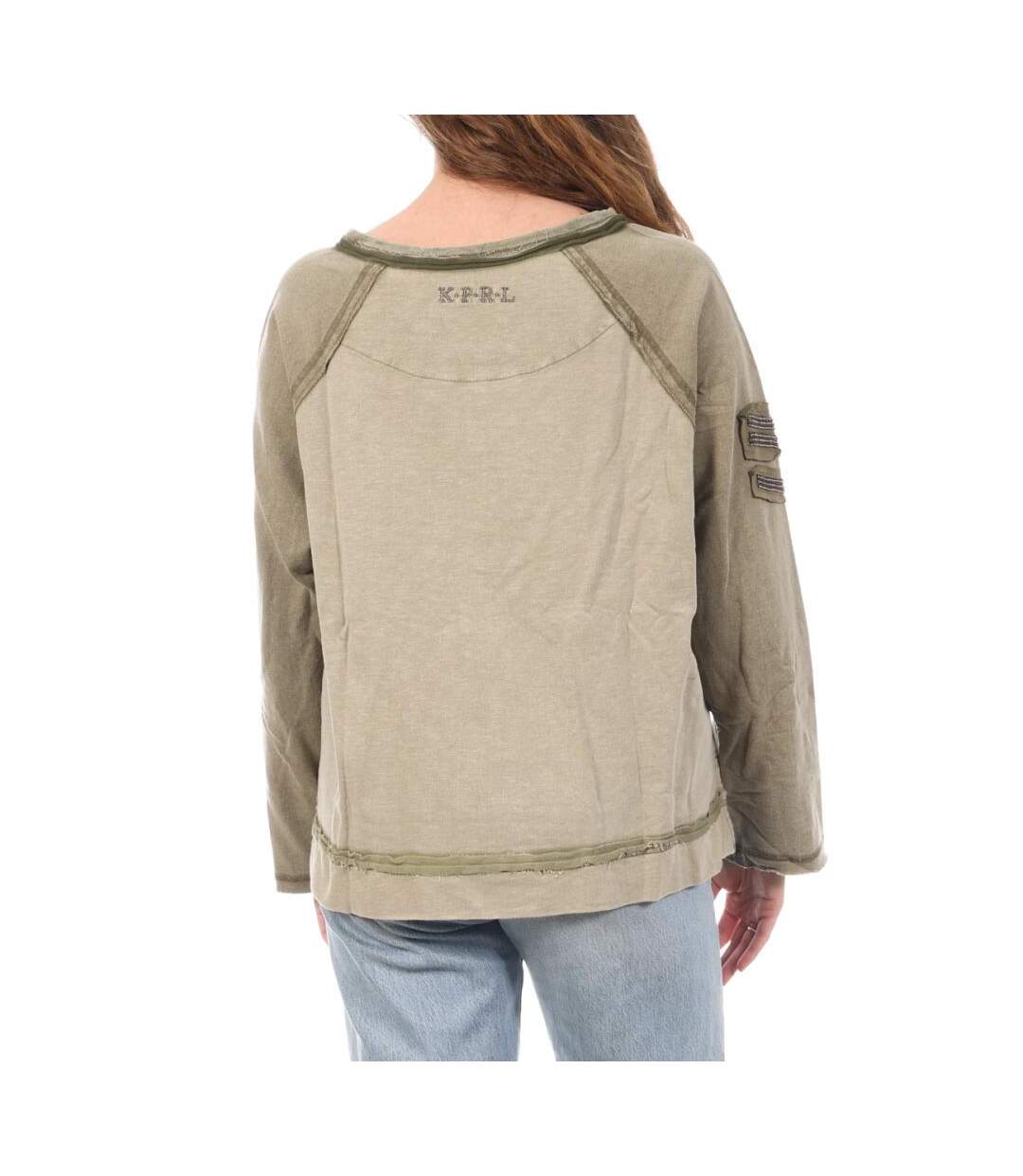 Pull kaki femme kaporal sham-2