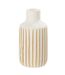 Vase Design en Bois Ying 33cm Blanc & Naturel-1