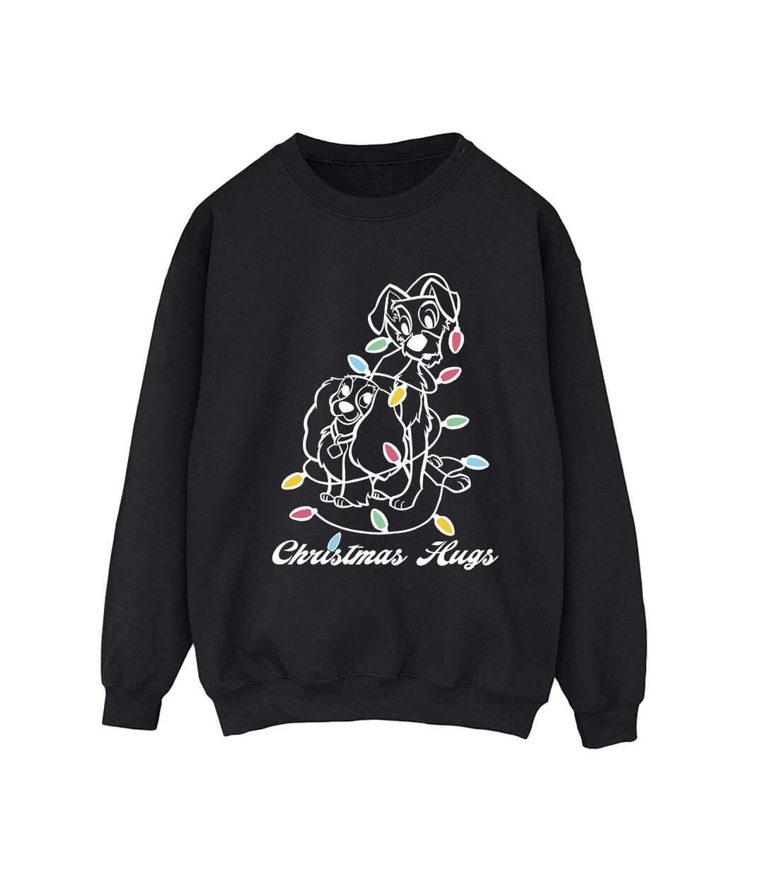 Disney Sweat Womens/Ladies Lady And The Tramp Christmas Hugs (Noir) - UTBI23178-1