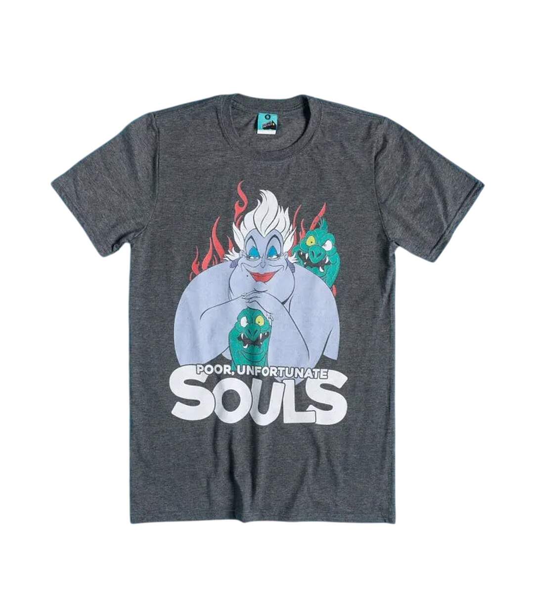 Unisex Adult Poor Unfortunate Souls Ursula T-shirt Charcoal Marl The Little Mermaid-2