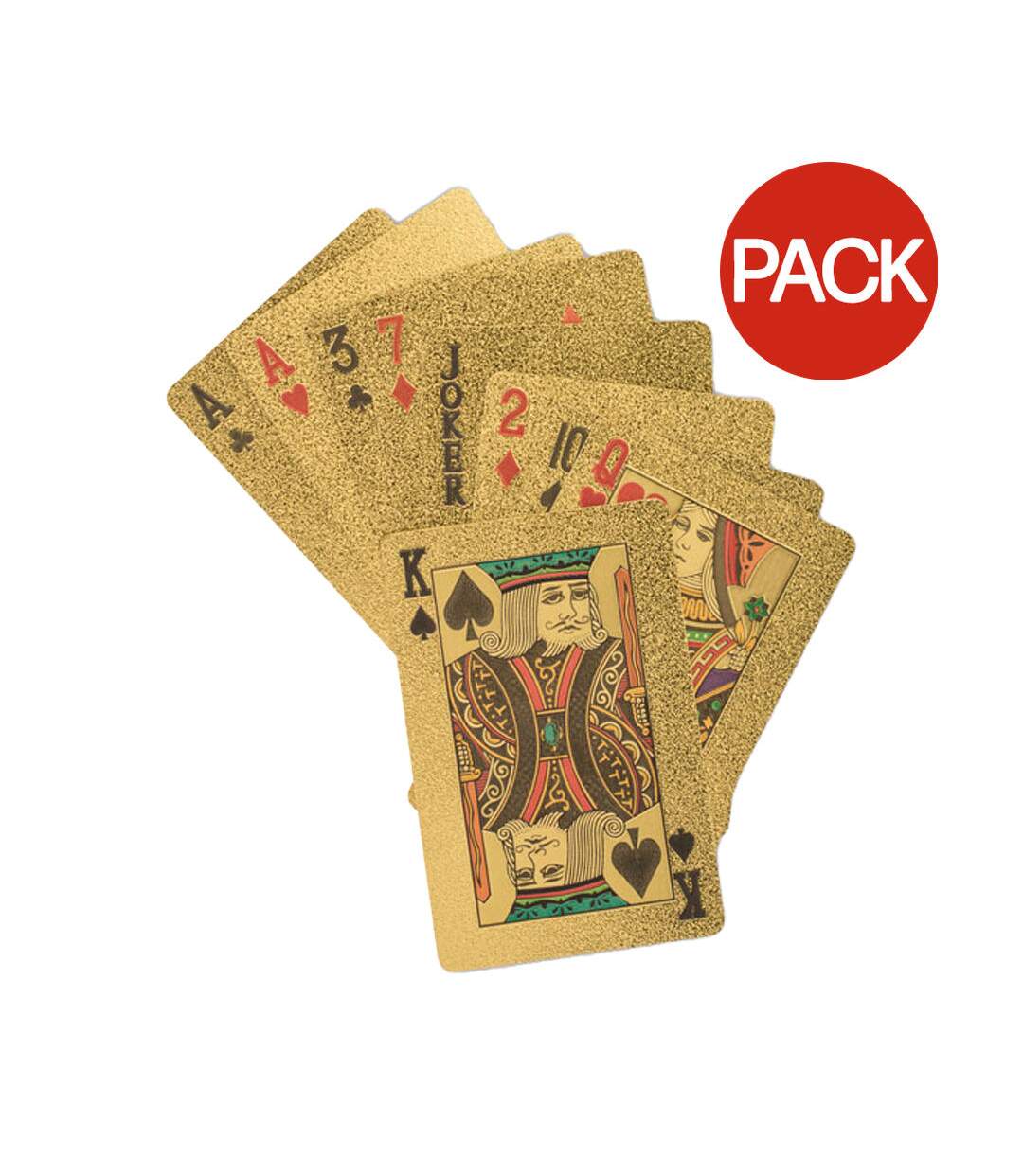Pack Of 5  As Waterproof Playing Card Deck 4 One Size Gold MidOcean-1