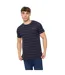 Mens Hemtowns T-shirt Navy Crosshatch-4