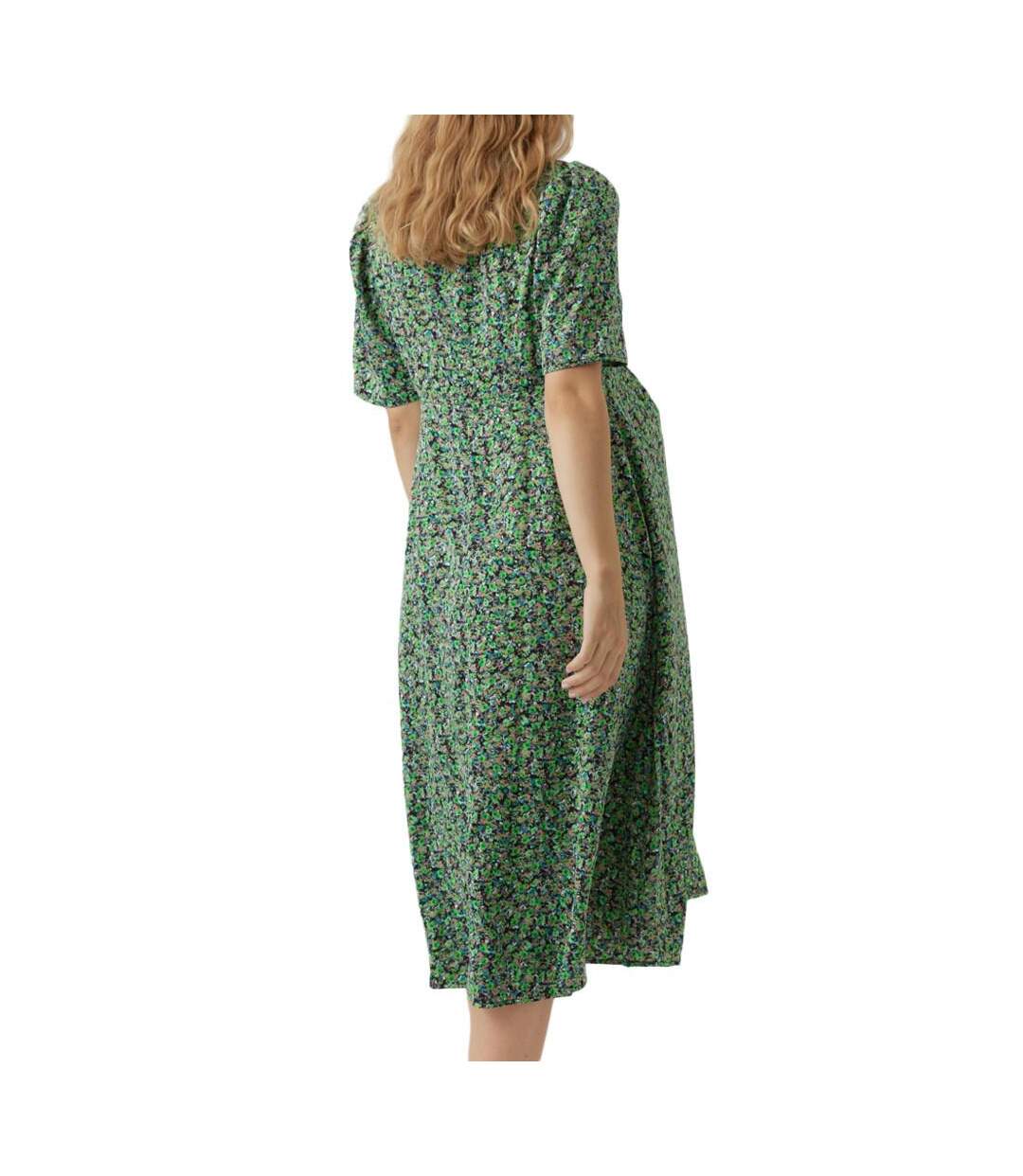 Robe de Grossesse Verte Femme Vero Moda Marternity Janina - L-2