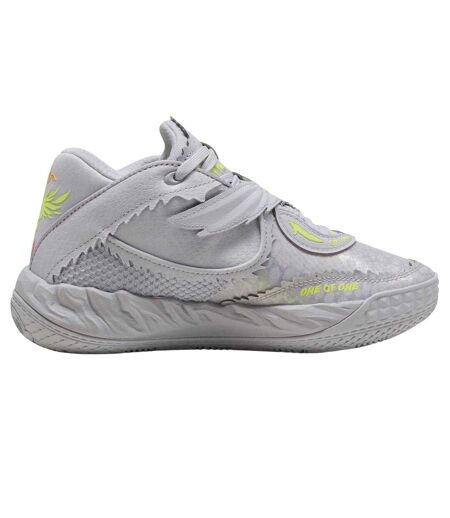 Chaussures De Basket Motif/style Métallisé Enfant Argenté Jaune Vif Puma