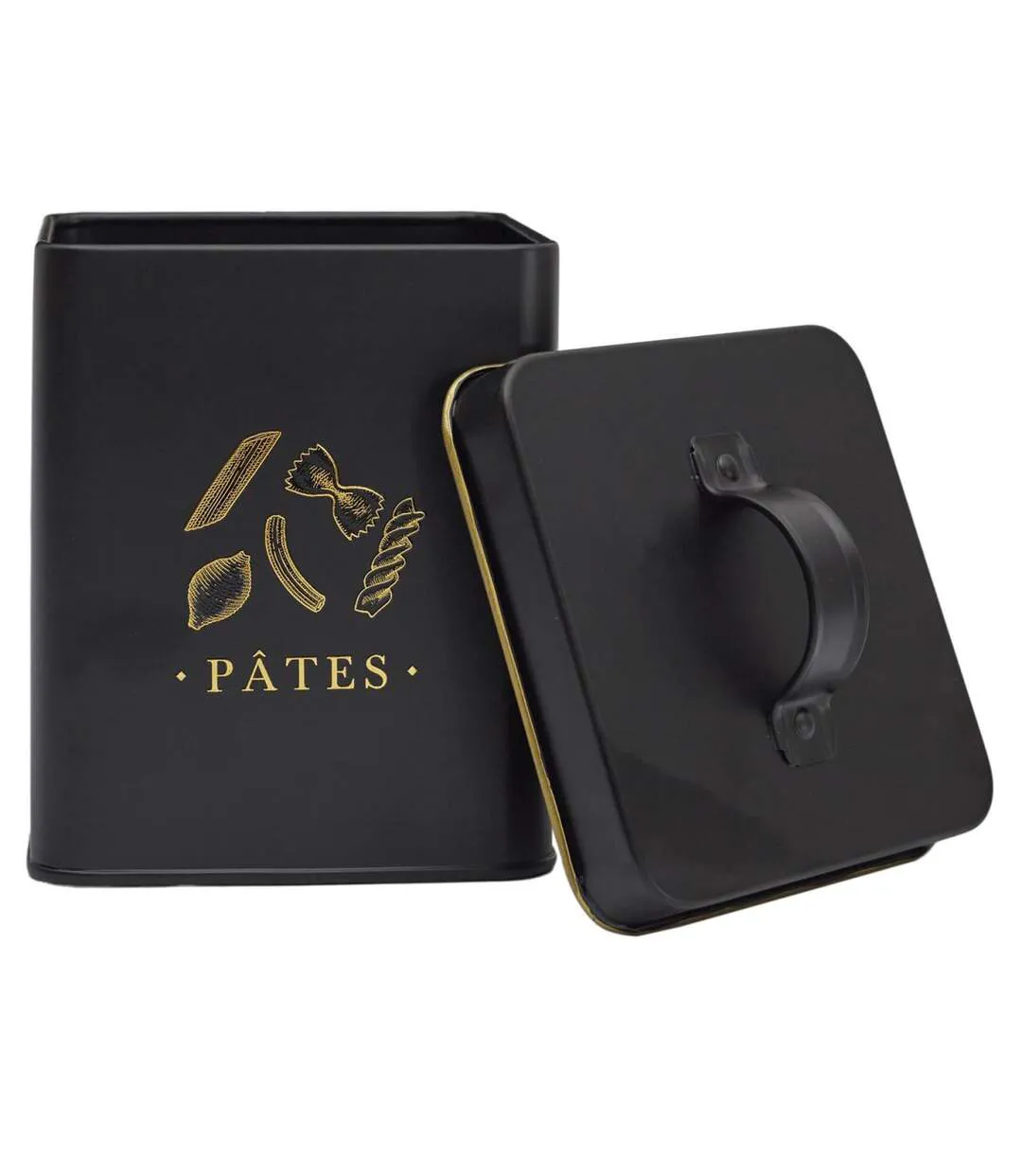 Boîte à Pâtes en Métal Lounge 19cm Noir-3