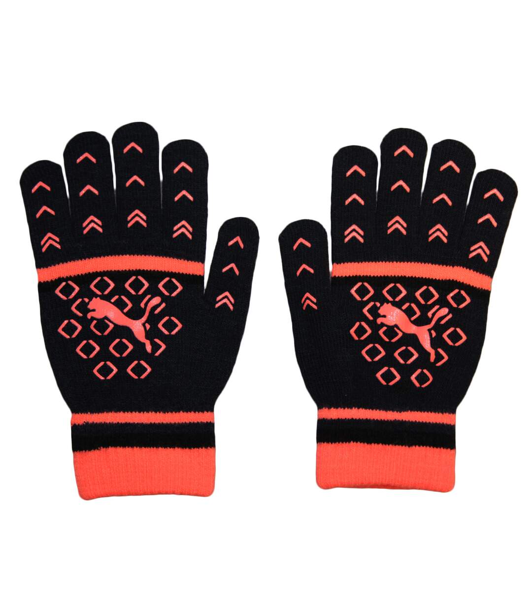 Gants femme noir / corail Puma-2