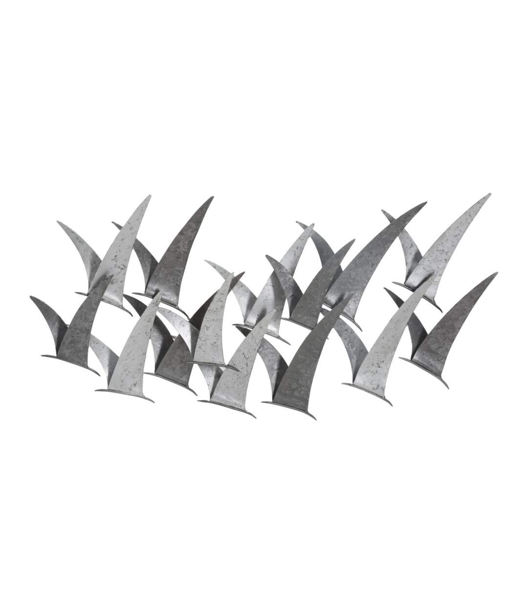Décoration Murale en Métal Gabbiani 93cm Gris-1