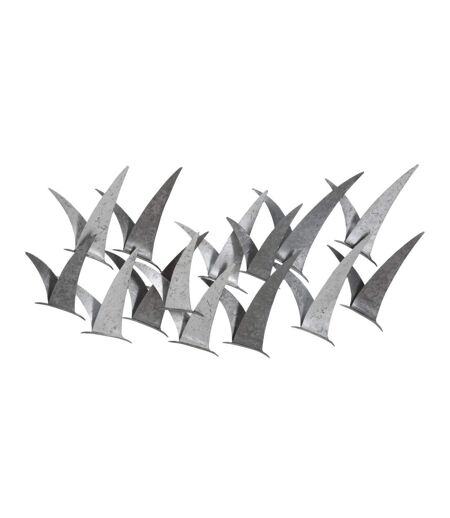 Décoration Murale en Métal Gabbiani 93cm Gris
