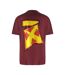T-shirt Motif Tonnerre Homme Bordeaux Off White-2