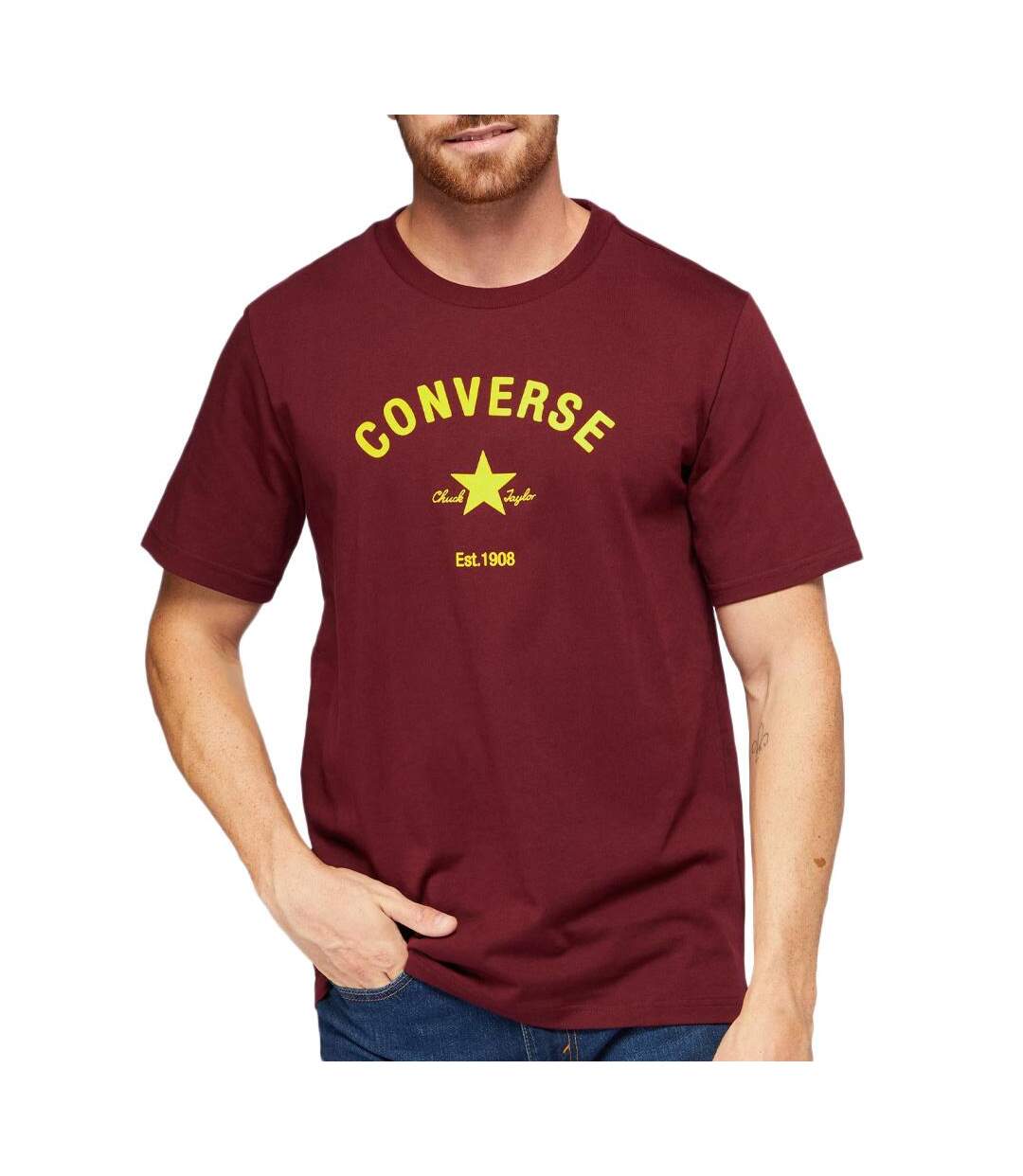 T-Shirt bordeaux homme converse deep-1