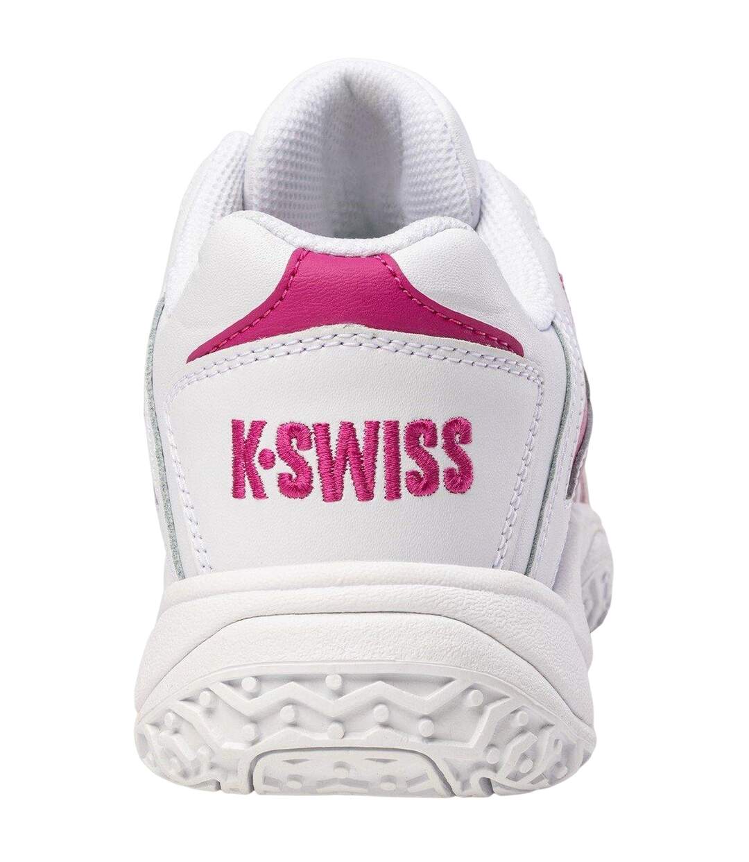 Mens Logo Leather Low Cut Tennis Shoes White K-Swiss-2