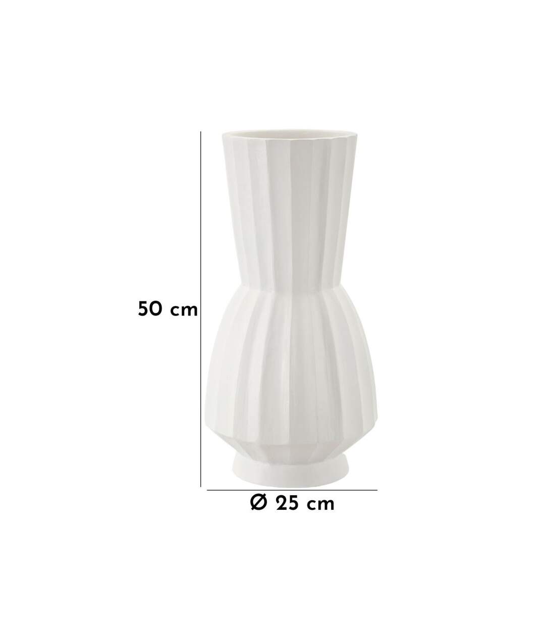 Vase Design Glint 50cm Blanc-5