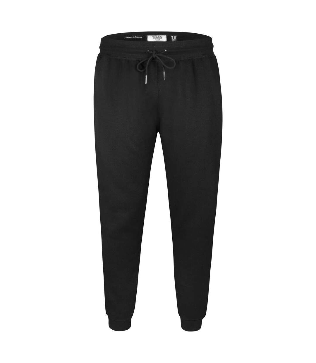 Mens D555 Brandon Cuffed Kingsize Jogging Bottoms Black Duke-2