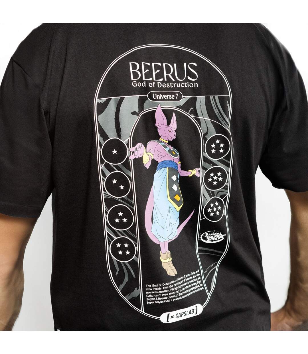 T-shirt homme confort fit avec print Dragon Ball Super Beerus Capslab