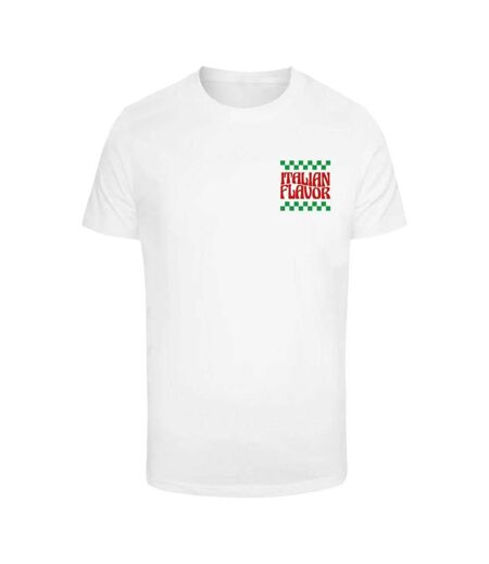 T-shirt Flavor Italiano Homme Blanc Mister Tee
