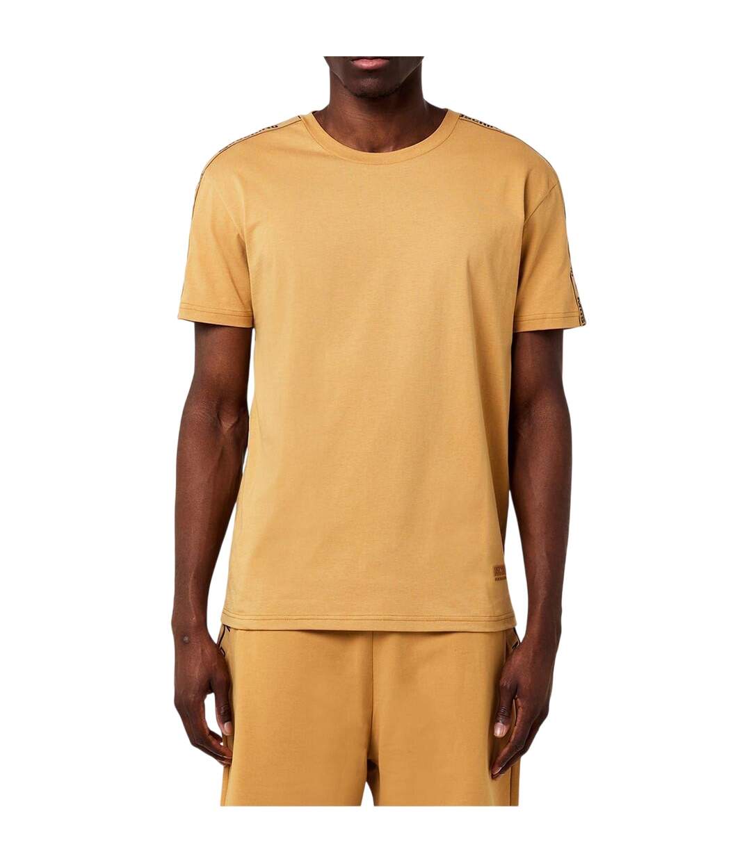 T-shirt Motif/style Lettrage Tape Homme Marron Moschino-4