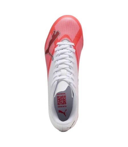 Mens Ultra 7.4 Firm Ground Football Boots White Red Puma