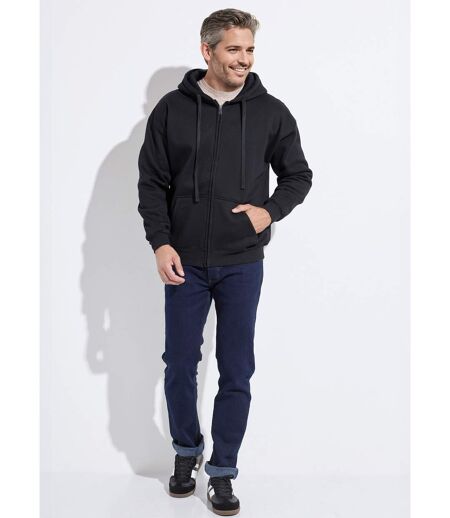 Sweat shirt zippé avec poche kangourou