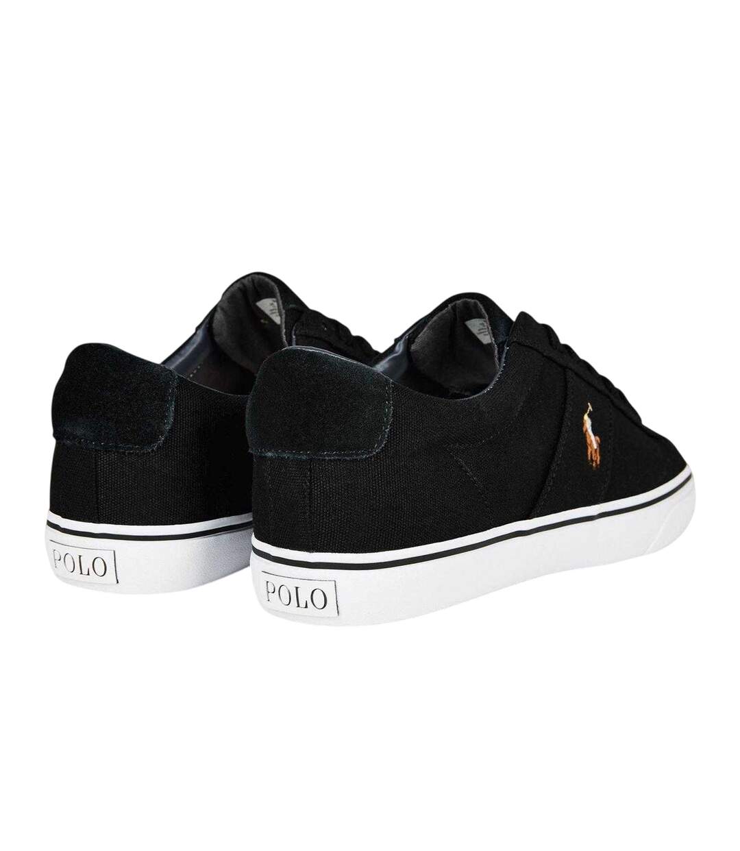 Baskets Basses En Toile Sayer Homme Noir Ralph Lauren-2