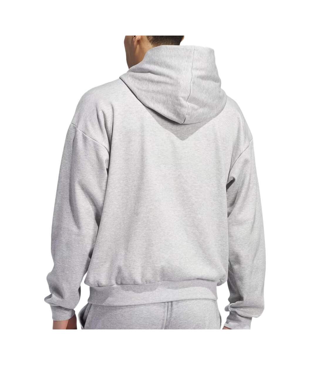 Sweat gris homme adidas slt fleece hood-2