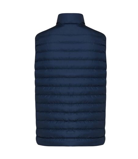 Mens meru recycled polyester body warmer navy Iqoniq