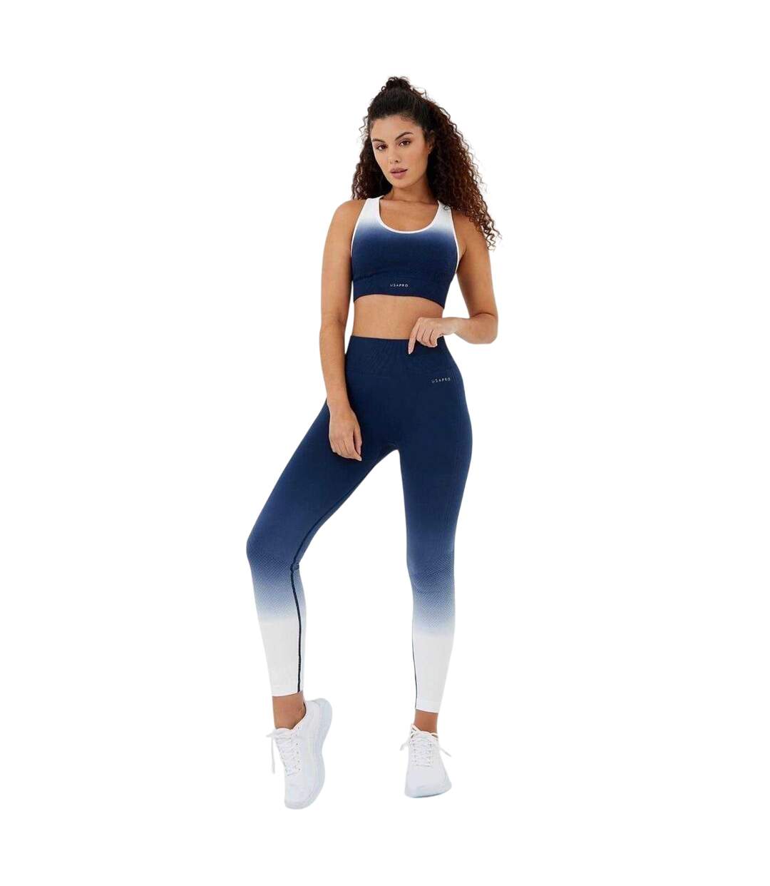 Brassière De Sport Motif/style Ombré Femme Bleu Marine Blanc USA Pro-4