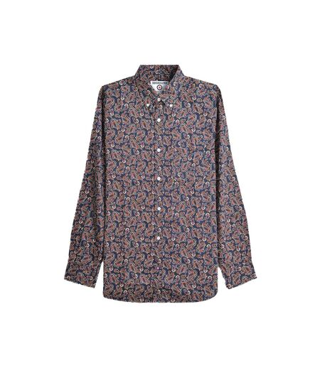 Chemise Manches Longues Motif/style Cachemire Homme Bleu Marine Lambretta