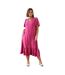 Dorothy Perkins Womens/Ladies Slub Plus Angel Sleeve Midi Dress (Pink) - UTDP2397