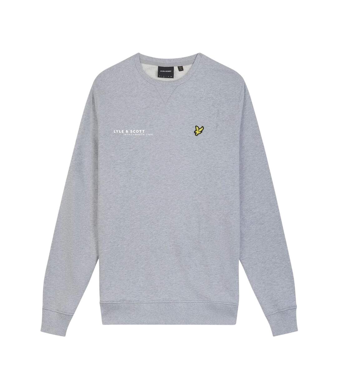 Sweat À Col Ras-du-cou Motif/style Logo Ordinate Homme Gris Lyle & Scott-2