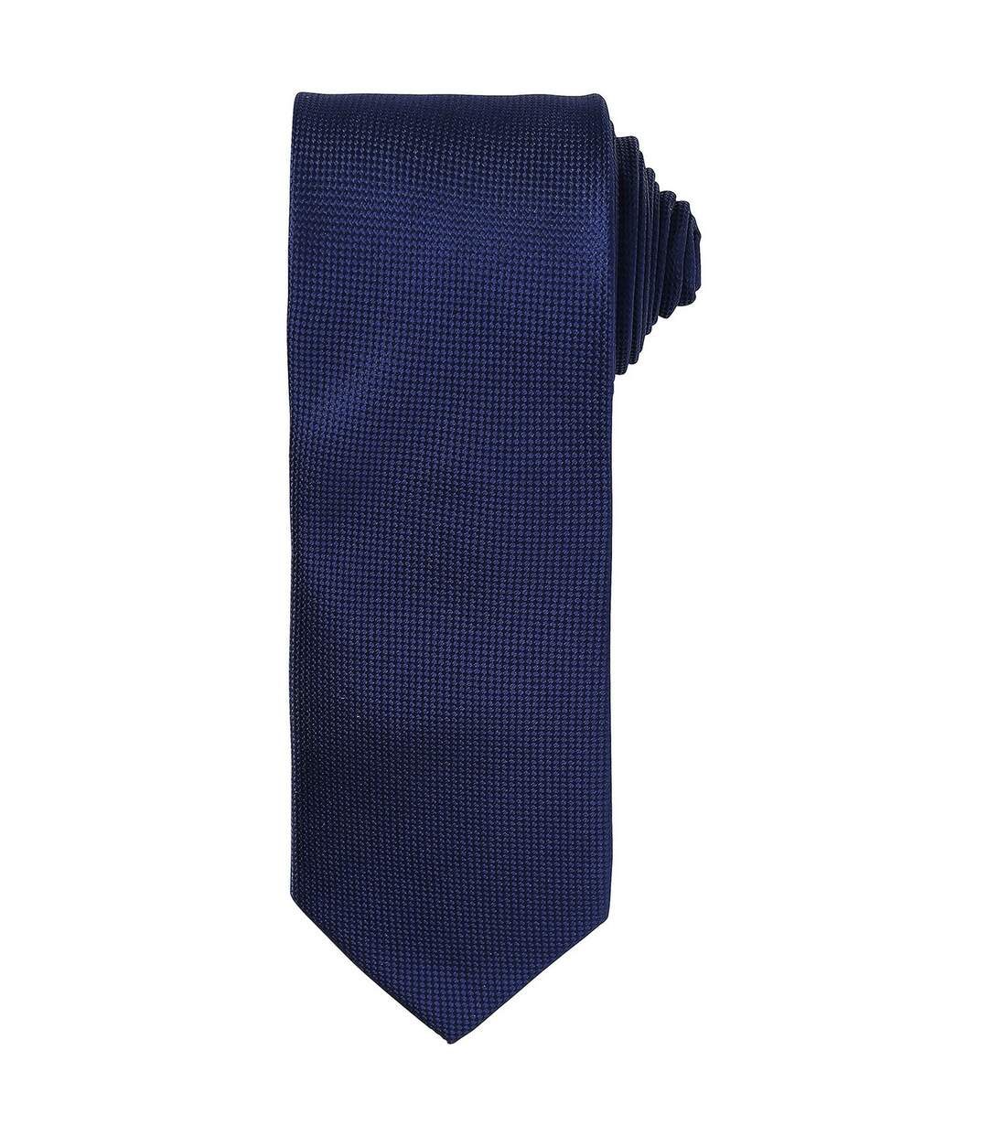 Unisex adult micro waffle tie one size navy Premier-1