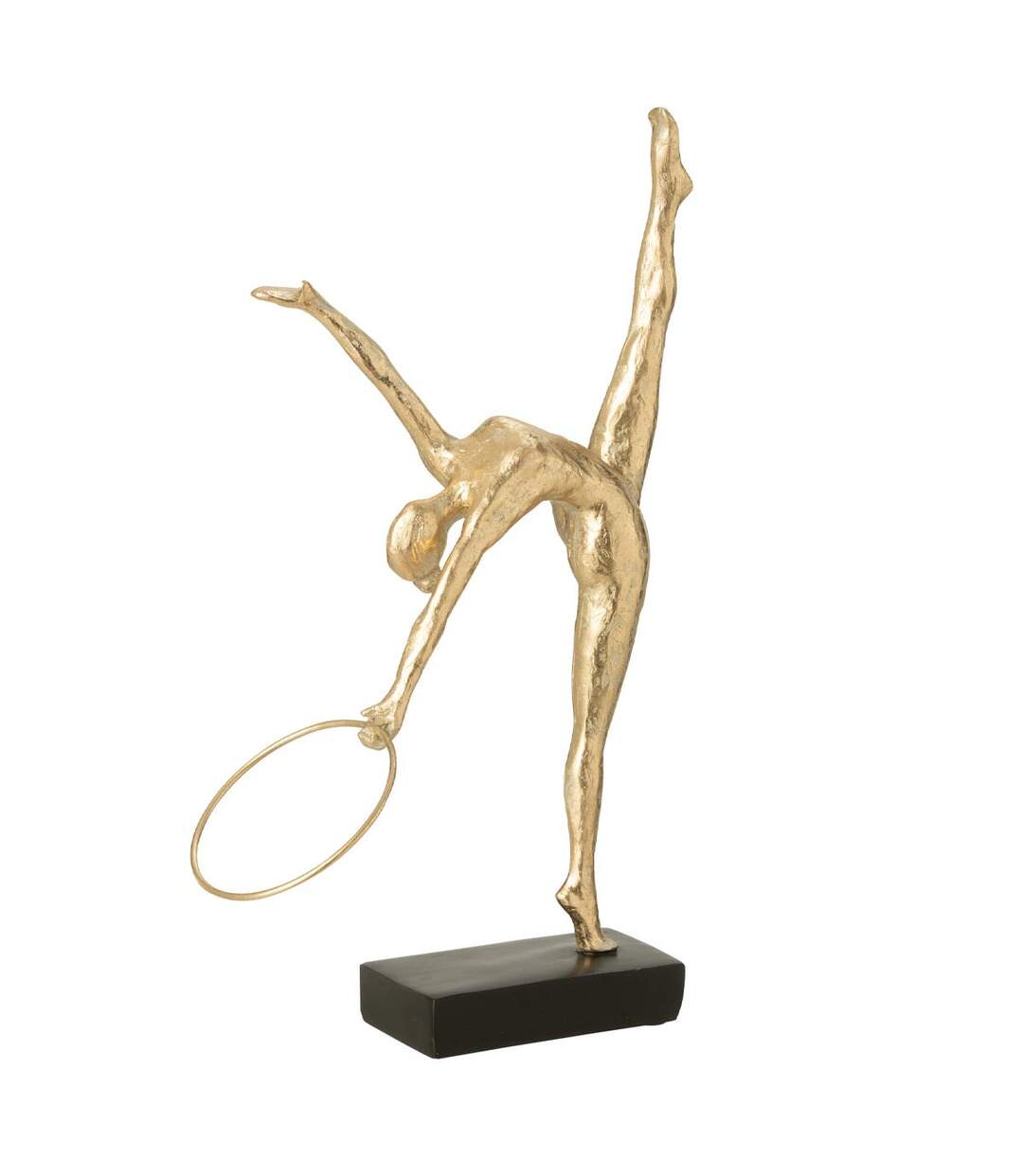 Gymnaste Cerceau sur Socle Écart 35cm Doré & Noir-1