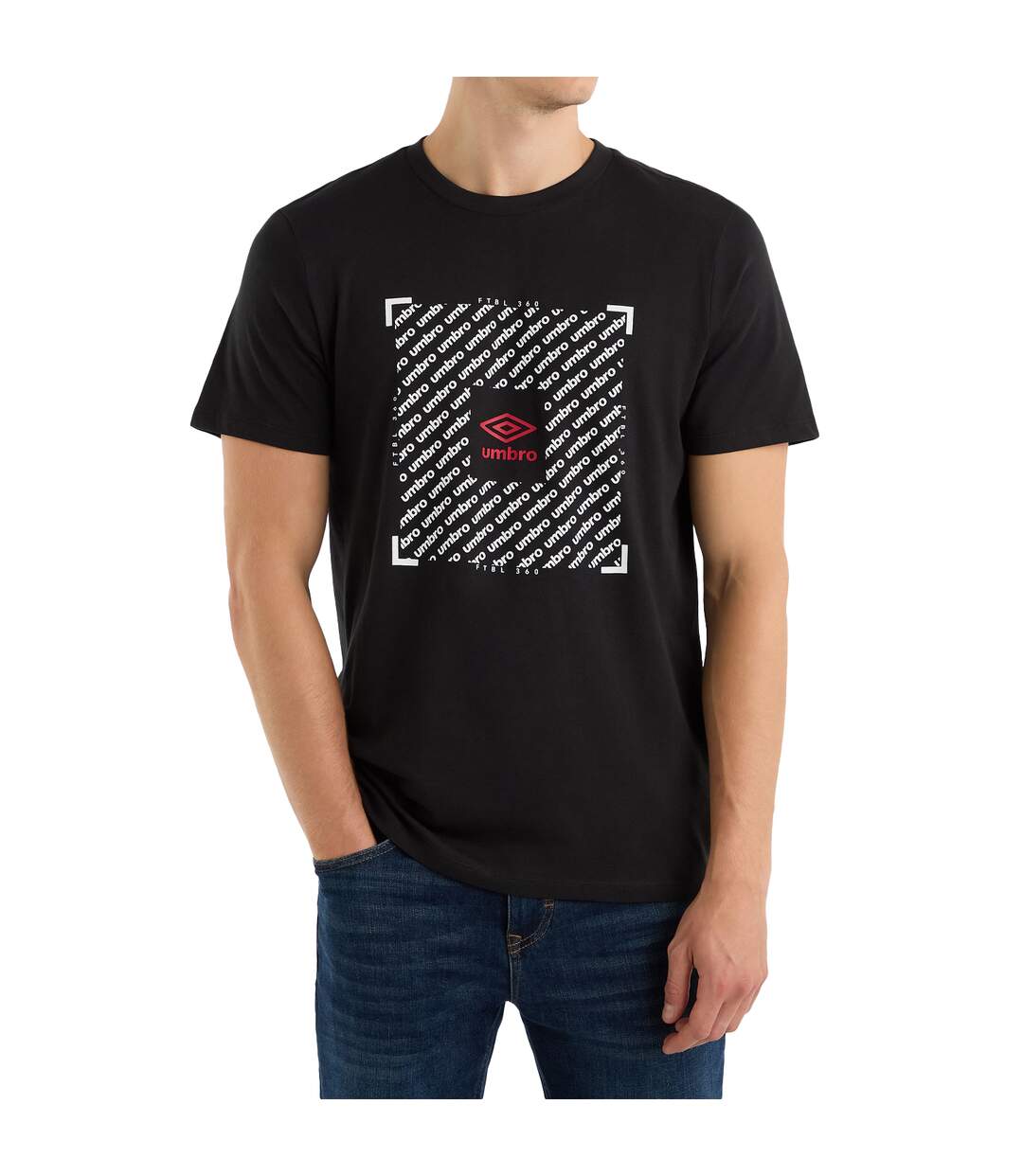 Mens ftbl graphic t-shirt black Umbro-3