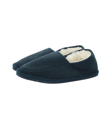 Eastern Counties Leather Mens Dominic Wool-blend Slippers (Navy) - UTEL143